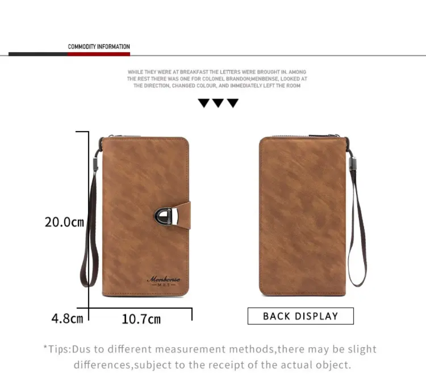 MBS PU Leather Long Zipper Business wallet & multi Card Holder