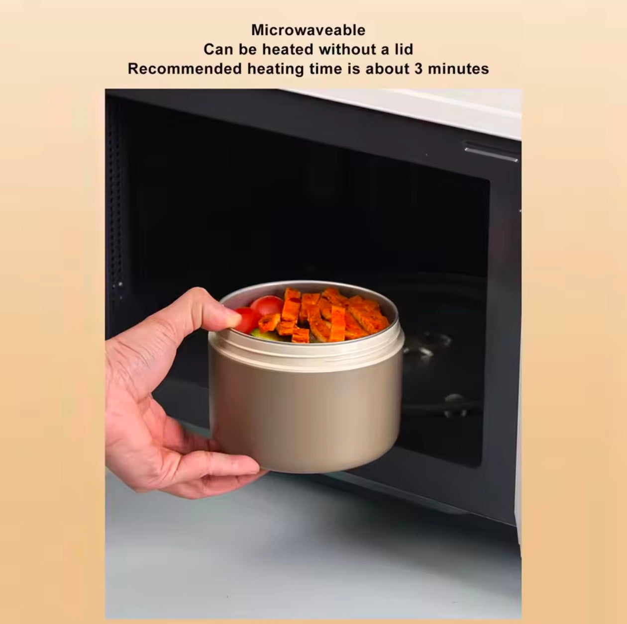 4Pcs Insulated Lunch Container 304 Stainless Steel Leakproof Portable