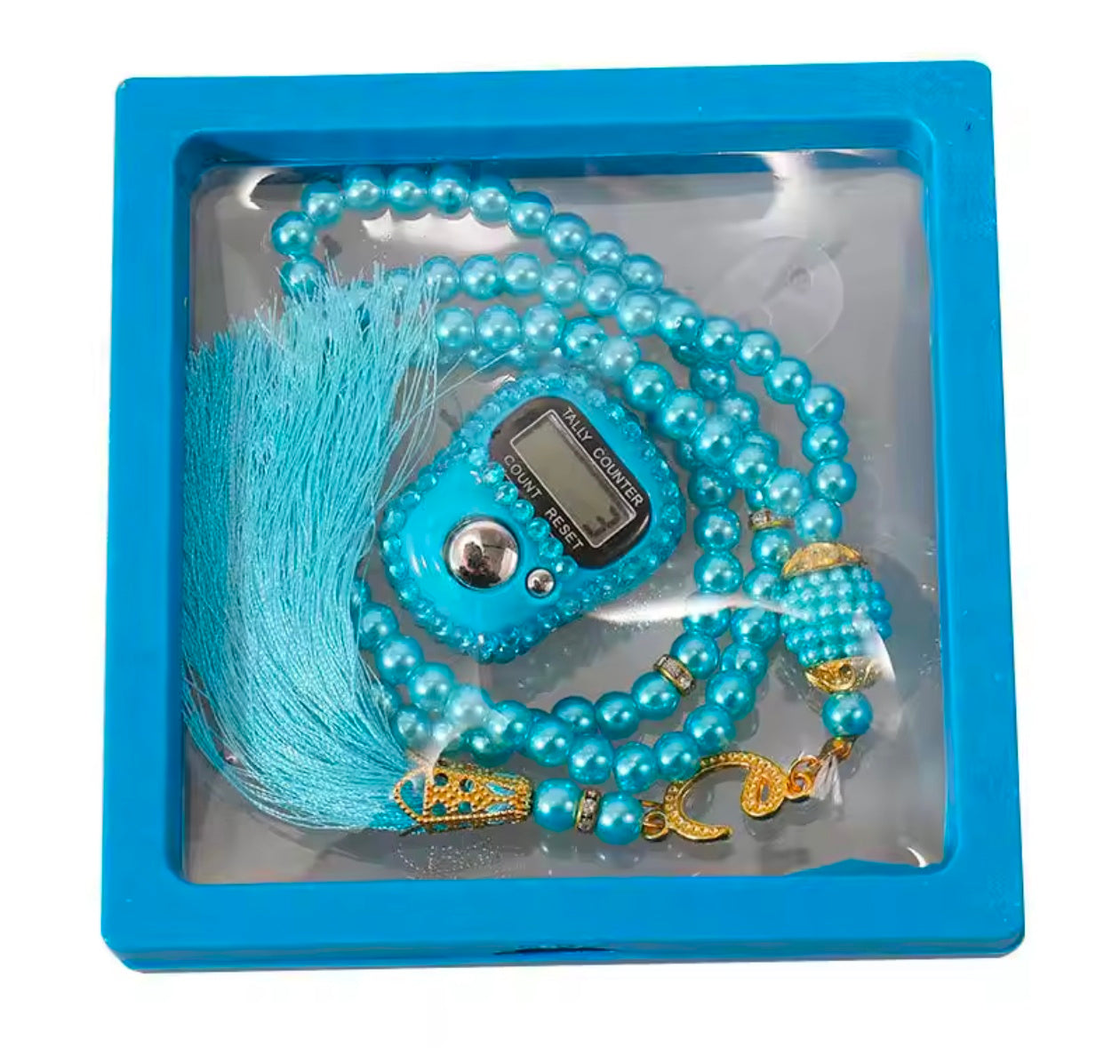 Tasbeeh Counter 2 Pcs Zikr Ring Electronic Digital Finger Digital Stone Coated Ring Rosary Tasbeeh Counter