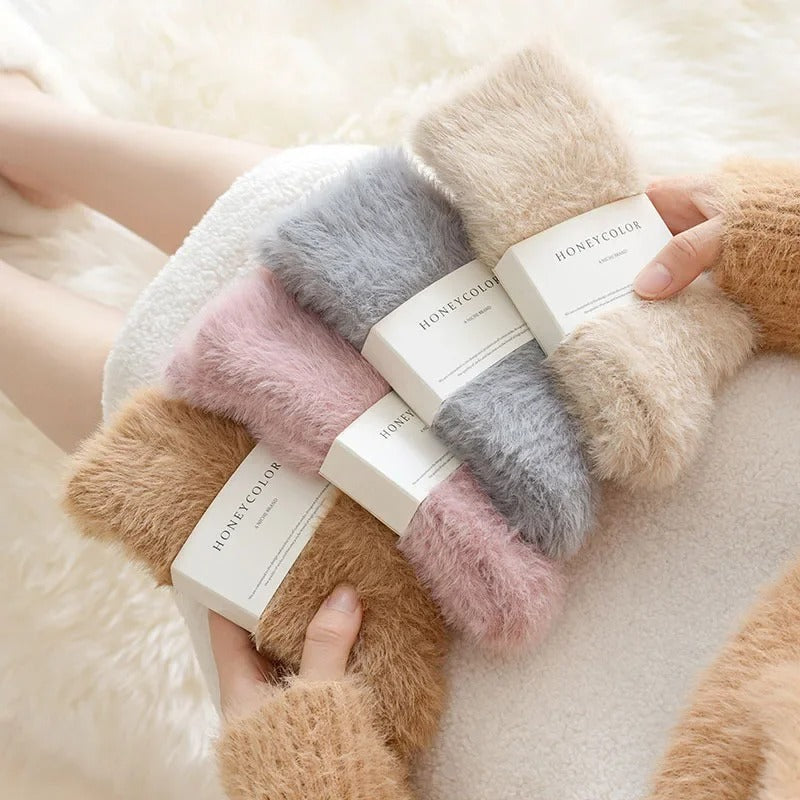 5 Pairs Winter Velvet Warm Socks - Women thick soft socks -°5
