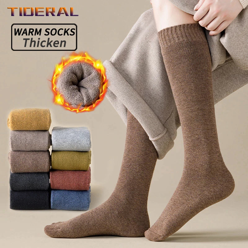 3 Pairs Extra Long Wool Warm Winter Socks