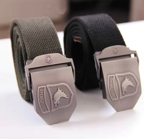 SupSindy Men Canvas Belt Eagle Metal Buckle Army Military Tactical Belts