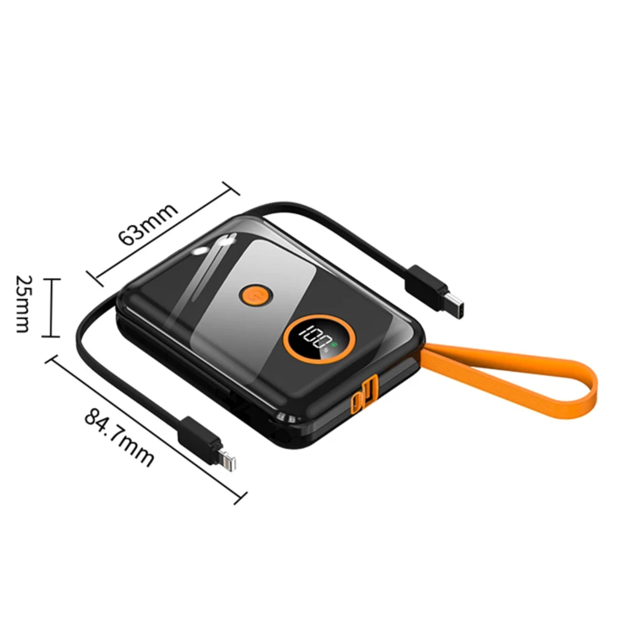 Moden Kate 100w 10000mAh Fast Power Bank with Built in Cables LED Display