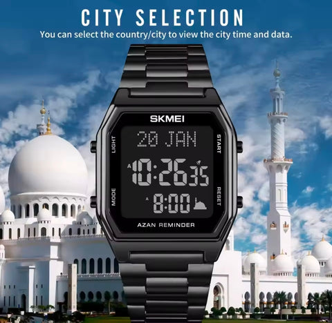 Muslim Azan prayer time Qibla direction watch