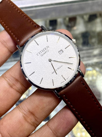 Fancy Slim Leather Strap Waterproof watch