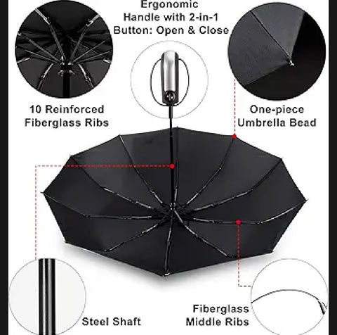 Foldable imported Windproof double Layer umbrella