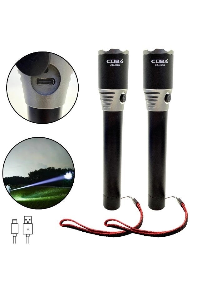 Solar USB Rechargeable Compact Lamp Flashlight Coba 20761