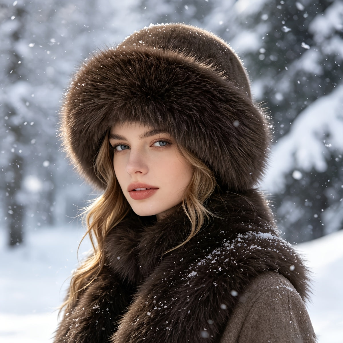 Faux Fur Fashion Hat, New  Women's Winter Fluffy Hat