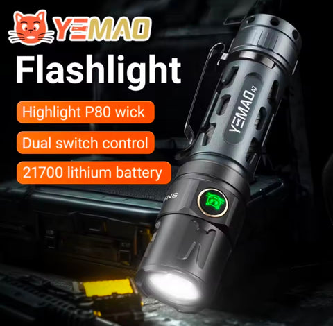 Yemao Long Range Flash light & Power Bank Rechargeable