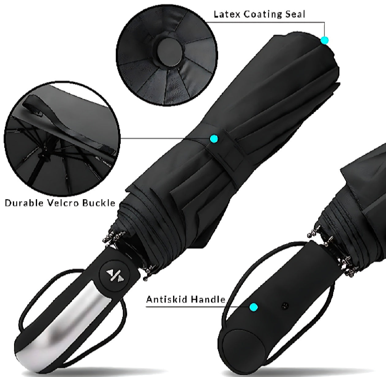 Foldable imported Windproof double Layer umbrella