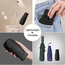 Mini Ultra Light Umbrella Double Stitching Folding Umbrella Wind proof Waterproof