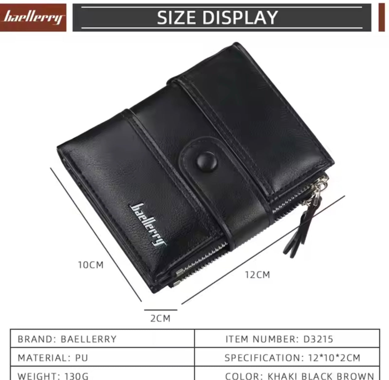 Cow Leather Kavi Vintage Short Zipper Wallet