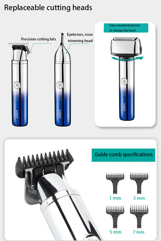 Original VGR 3 in 1 Foil Electric Shaver For Men shaving for Facial Beard body Hair Eyebrow Trimmer
