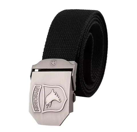 SupSindy Men Canvas Belt Eagle Metal Buckle Army Military Tactical Belts