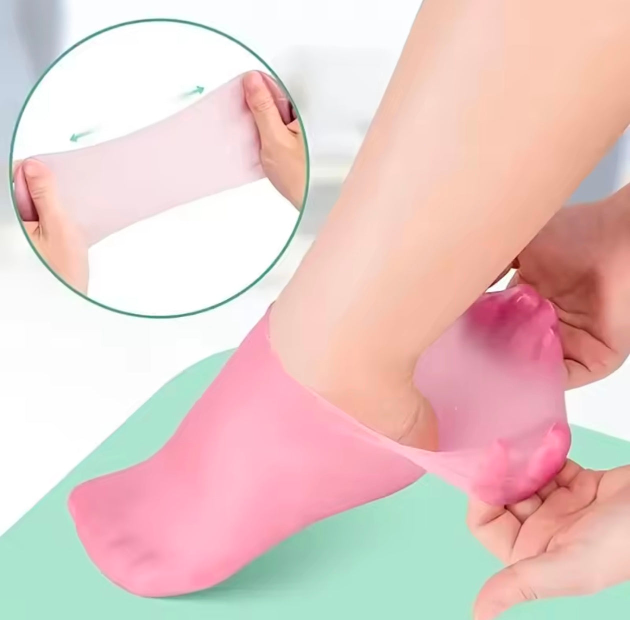 Spa Massage Silicone Moisturizing Foot Socks Remove Dead Skin Anti Cracking Anti-drying Foot Care Socks Reusable Pain Relief