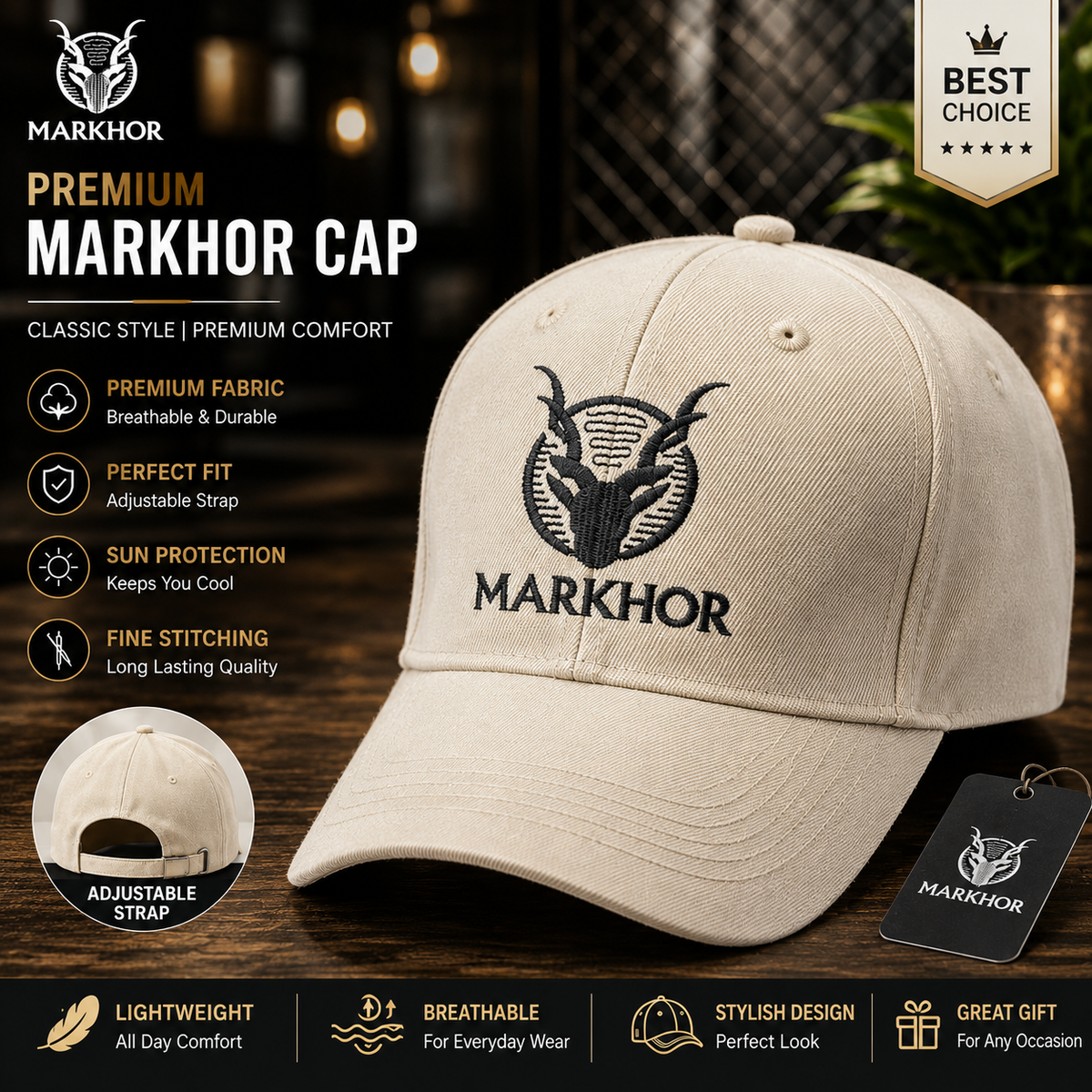 Markhor Upgraded Summer Outdoor Quick Dry Breathable Cap