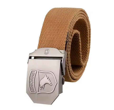 SupSindy Men Canvas Belt Eagle Metal Buckle Army Military Tactical Belts