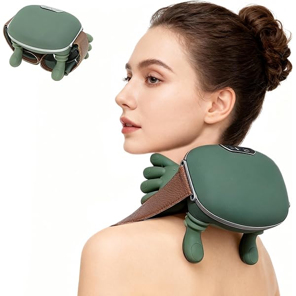 Shoulder and Neck Massager, 4D Bionic Heated Massager, Neck Massager with Fingers