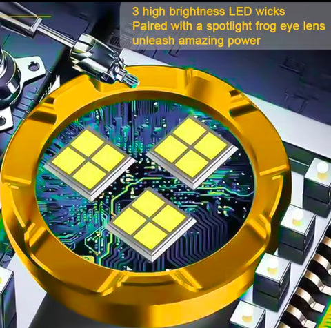 Portable Strong Flashlight Magnetic Mini Multi-functional Rechargeable Torch Super Bright