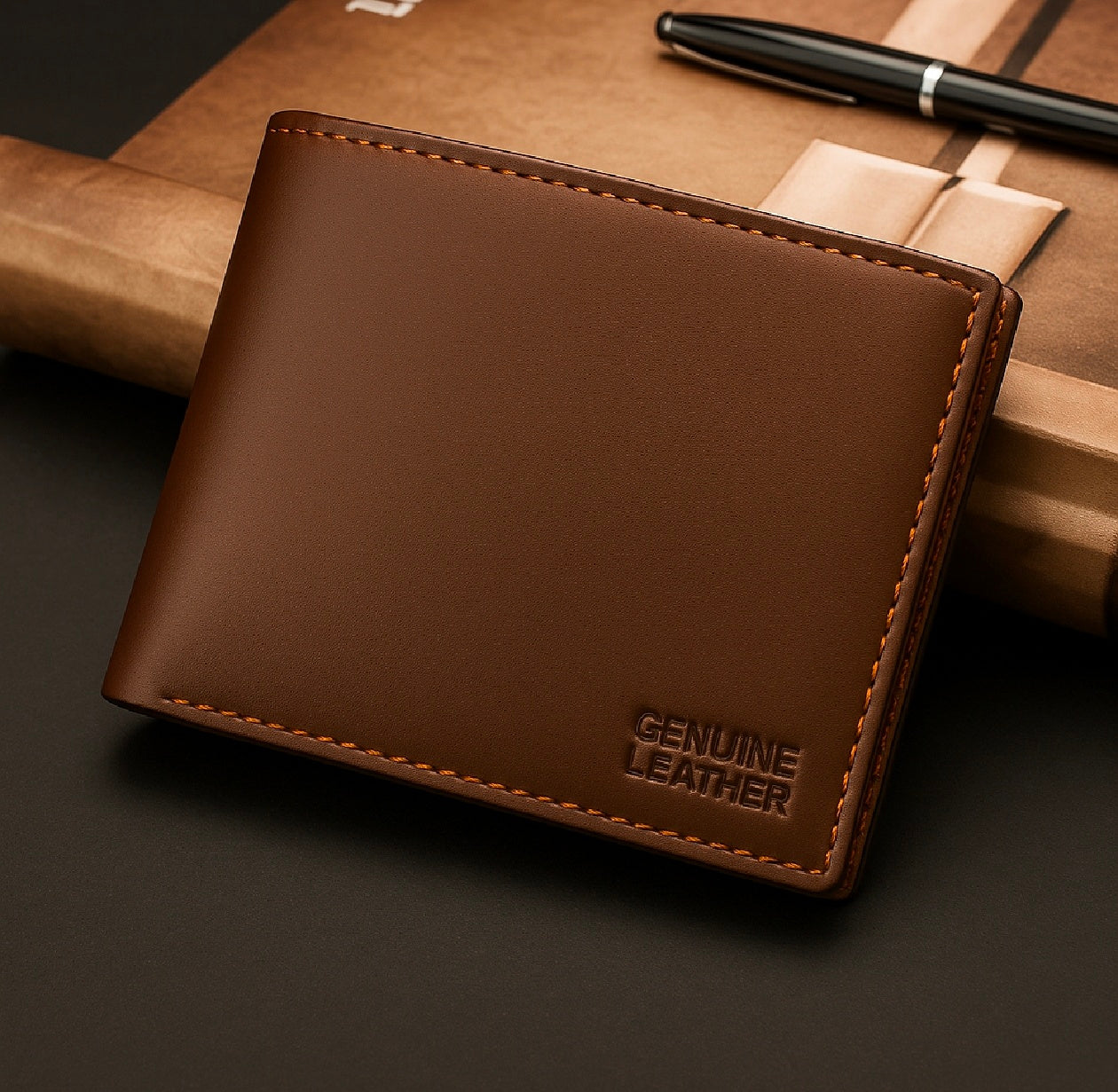 Fuerdanni Leather Wallet for Men Women ID Bank Credit Card Holder Men's Coin Purse