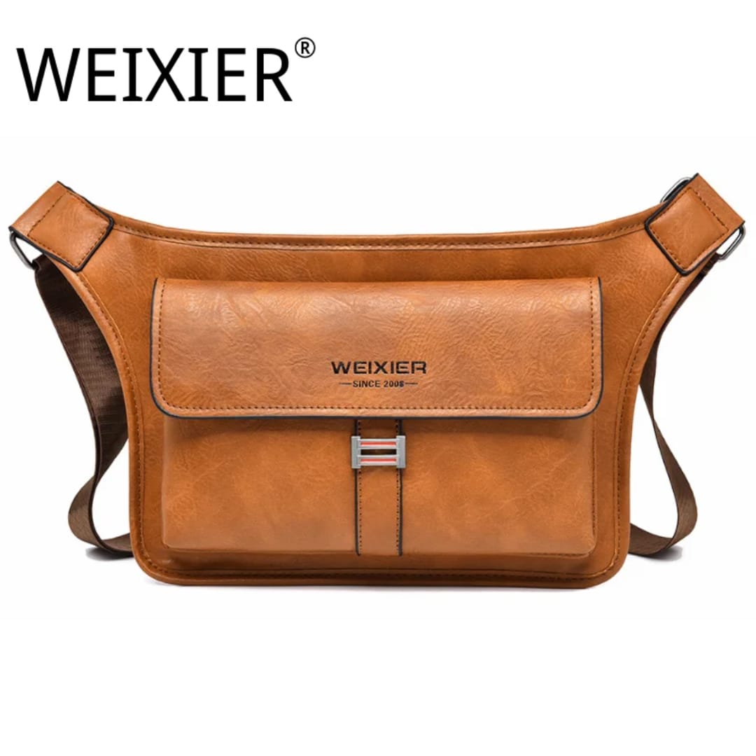 Vintage Cowhide Leather Waist Bag Fanny Pack