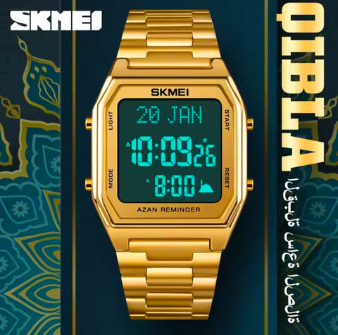 Muslim Azan prayer time Qibla direction watch