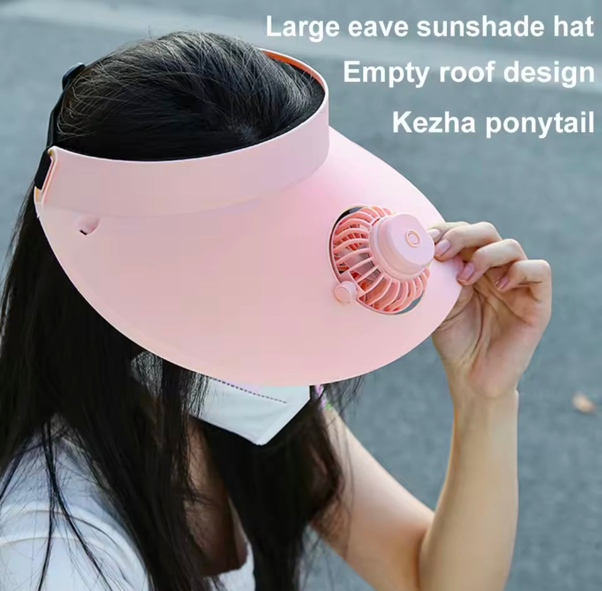 USB Charging Summer Fan Cap Rotatable Sunscreen Cap Fan 3 Speeds