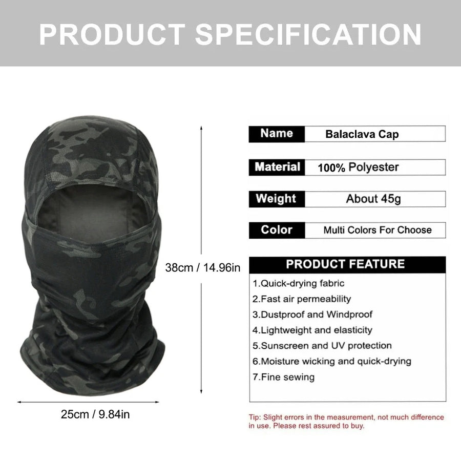 Winter Fleece Balaclava Mask Warm Camouflage Full Face Cover for Ski Motorcycle