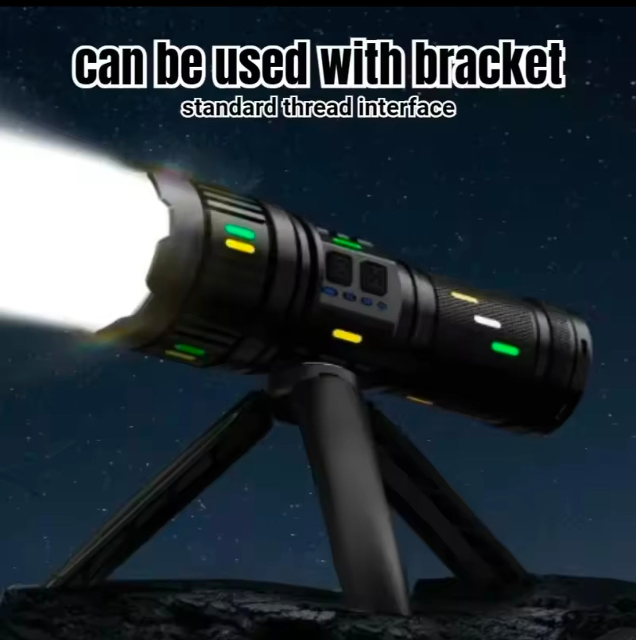 98000LM 10000MAH Powerful 100W Flashlight Portable Torch Outdoor Long Distance