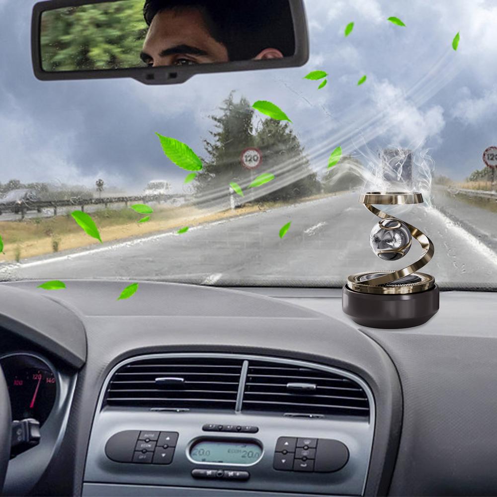 Solar Power Rotating Air Freshener For Car Fragrance Ornaments Autorotation Solar Car Supplies Air Freshener For Car Home