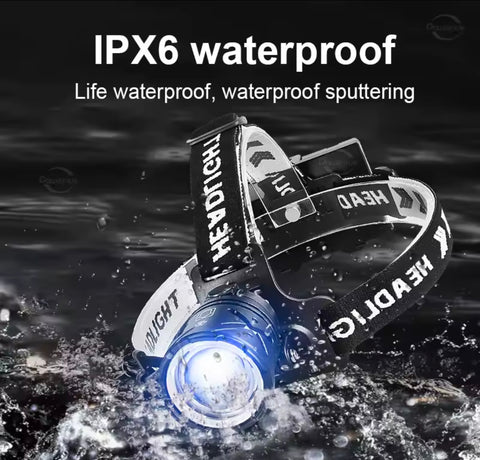 Long range Rechargeable Zoomable Headlight Waterproof 18650 bettery