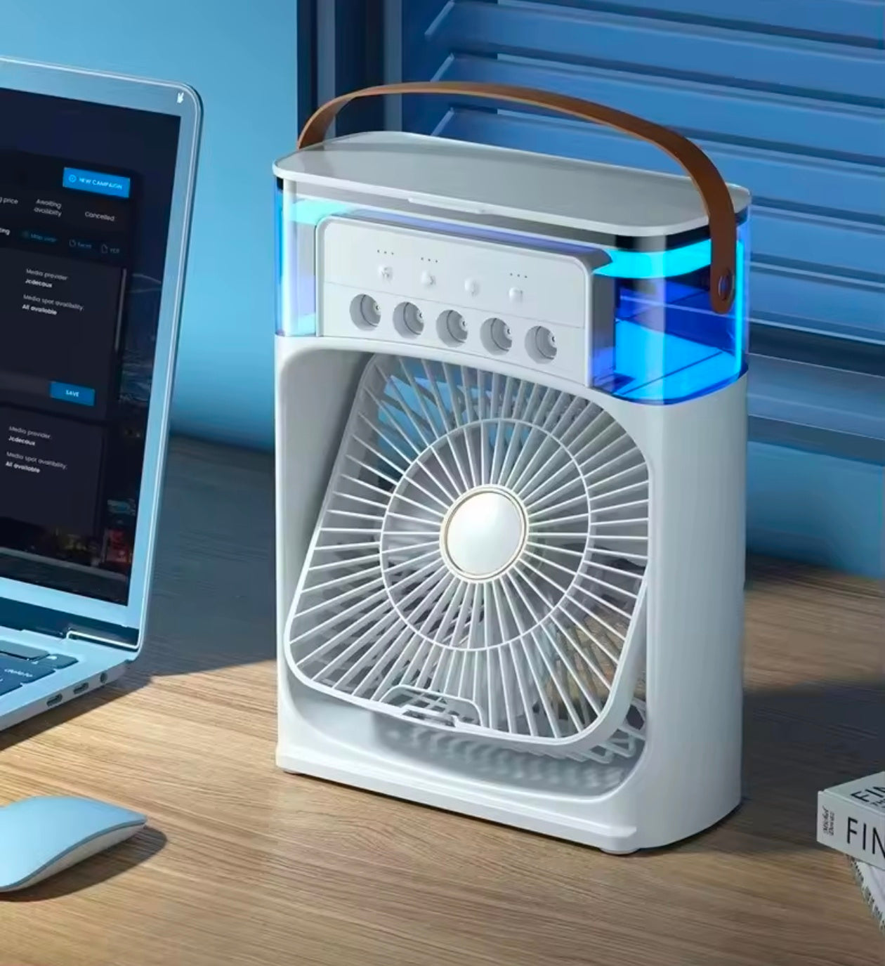 Portable Ac Humidifier Cooling Fan with Led Light