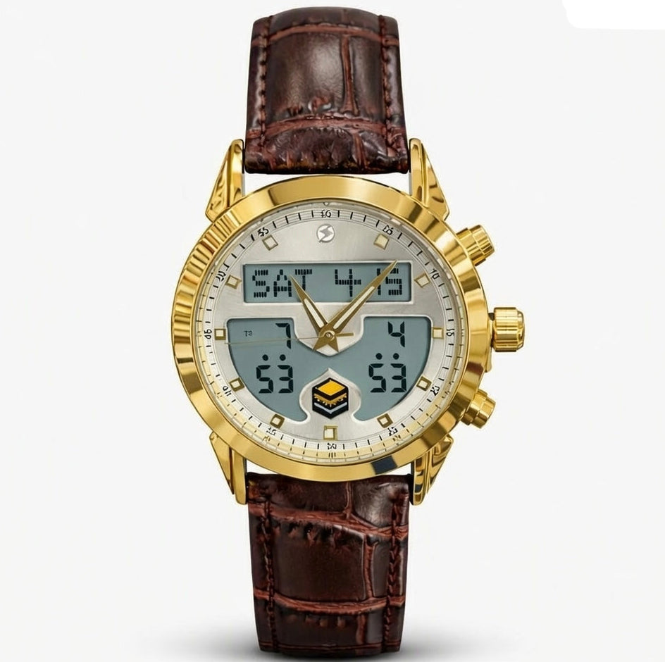 Gold Muslim Men Quartz Waterproof Watches