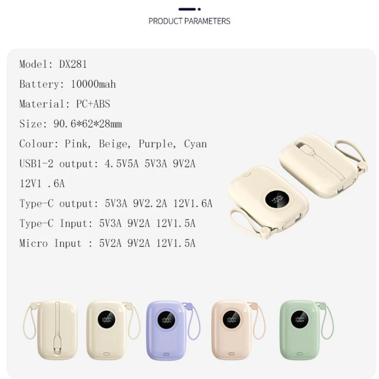 10000mah PD Super Fast 22.5W Fast Charging with Flash Light