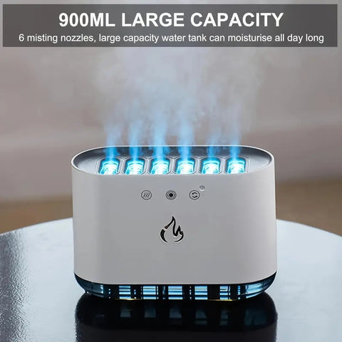 RGB LED Lamp Follow Sound Rhythm Spray Air Humidifier USB Ultrasonic Cool Mist Maker for Home Room Aroma Diffuser