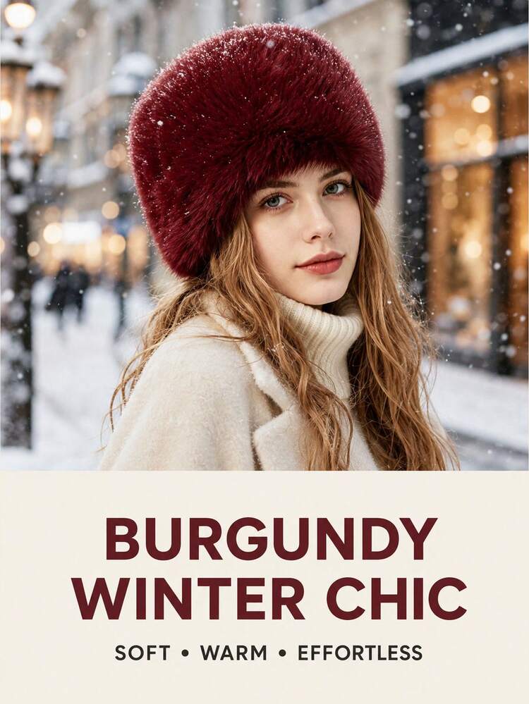 Faux Fur Fashion Hat, New  Women's Winter Fluffy Hat