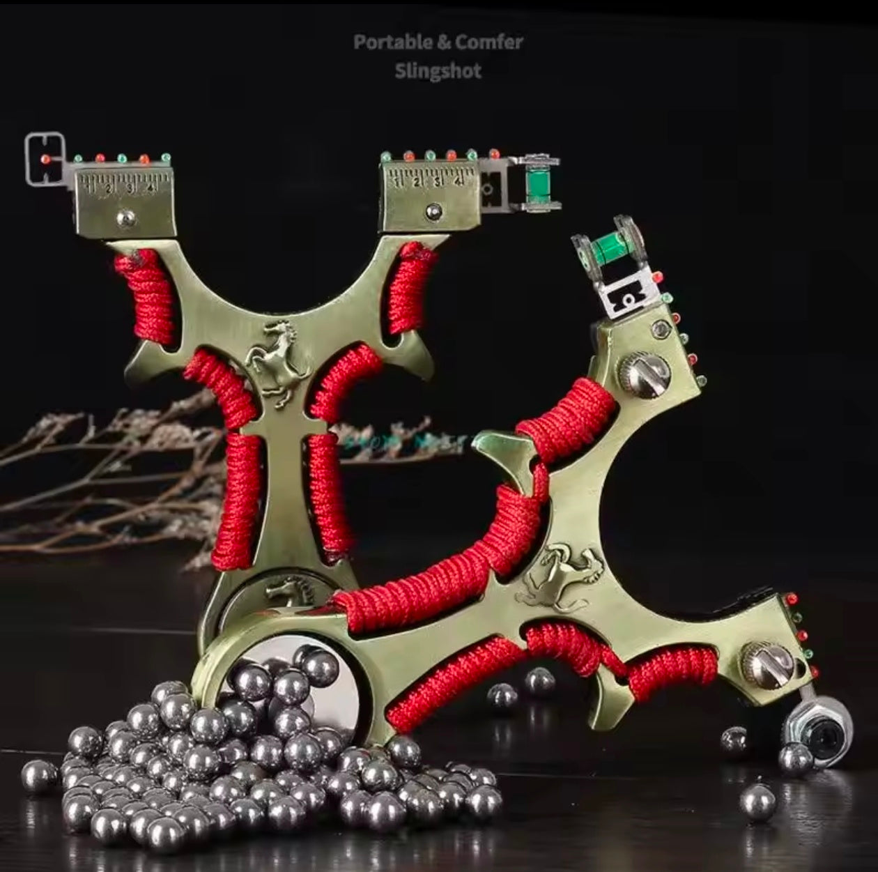 Alloy Slingshot With Laser Sight