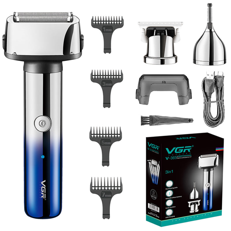 Original VGR 3 in 1 Foil Electric Shaver For Men shaving for Facial Beard body Hair Eyebrow Trimmer