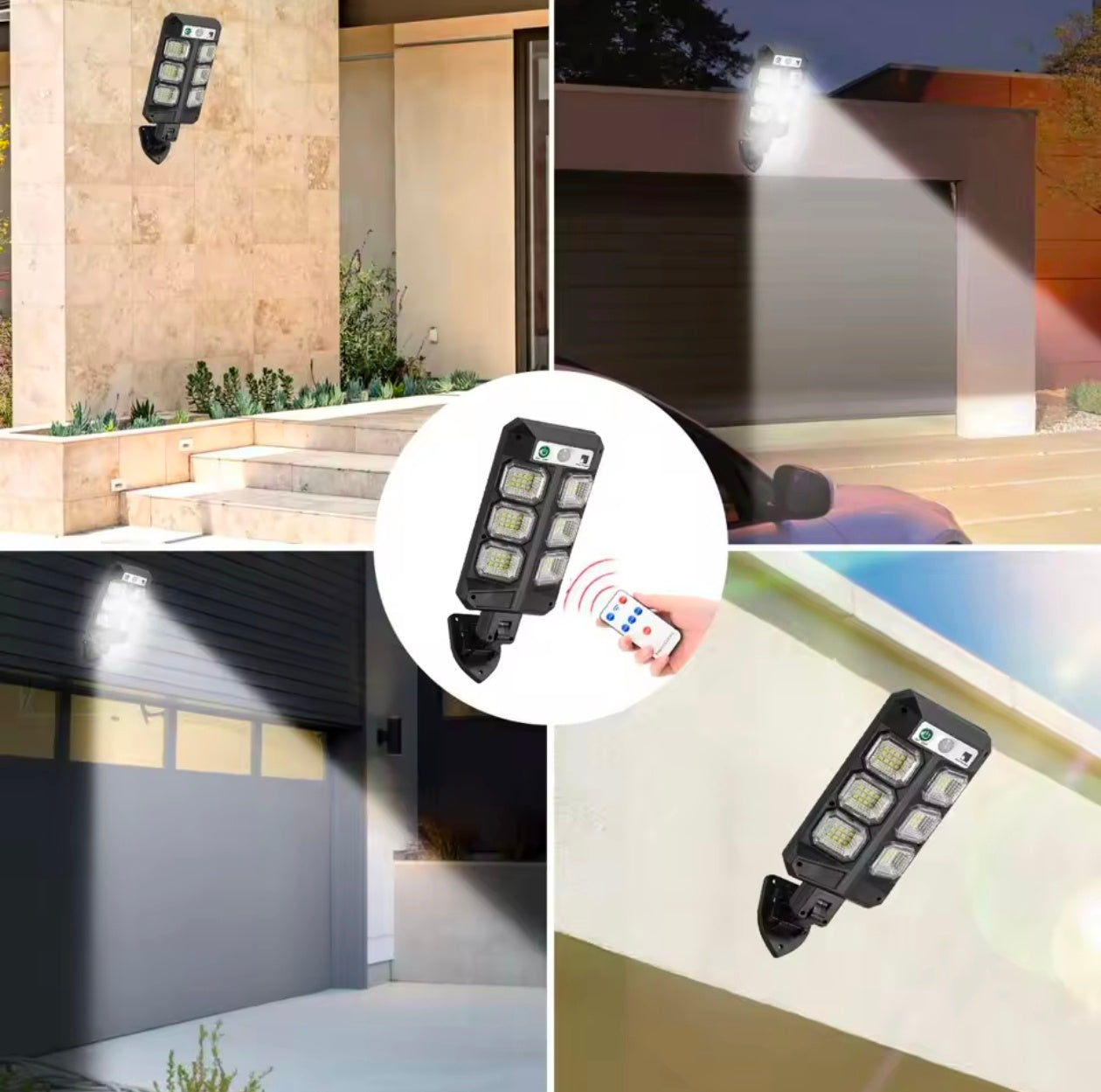 Solar Lights 192 COB Motion Sensor Lights Waterproof 3 Modes with Remote Control