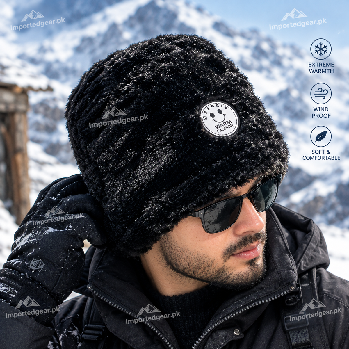 SnowPeak Premium Thermal Fur Cap Winter Cap for Men & Women