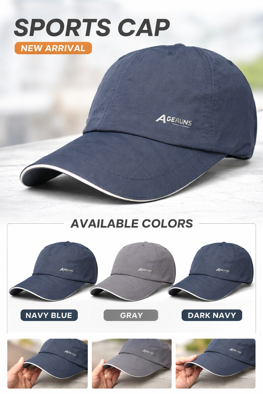 Summer sports cap Breathable doted design Brand new