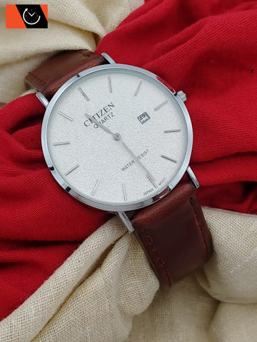 Fancy Slim Leather Strap Waterproof watch