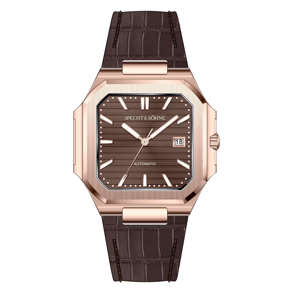 Sp &So Men's Classic Cubic Watch 50M Waterproof Luminous