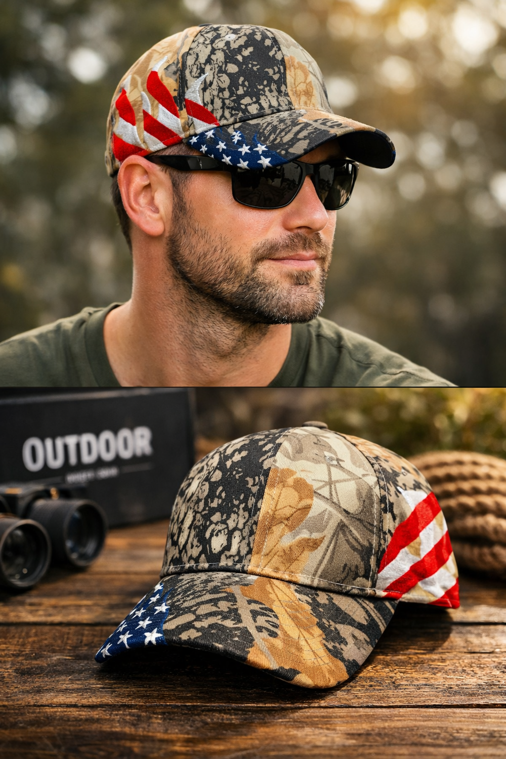USA JUNGLE Amry Cap Spring & Summer volume extended model cap