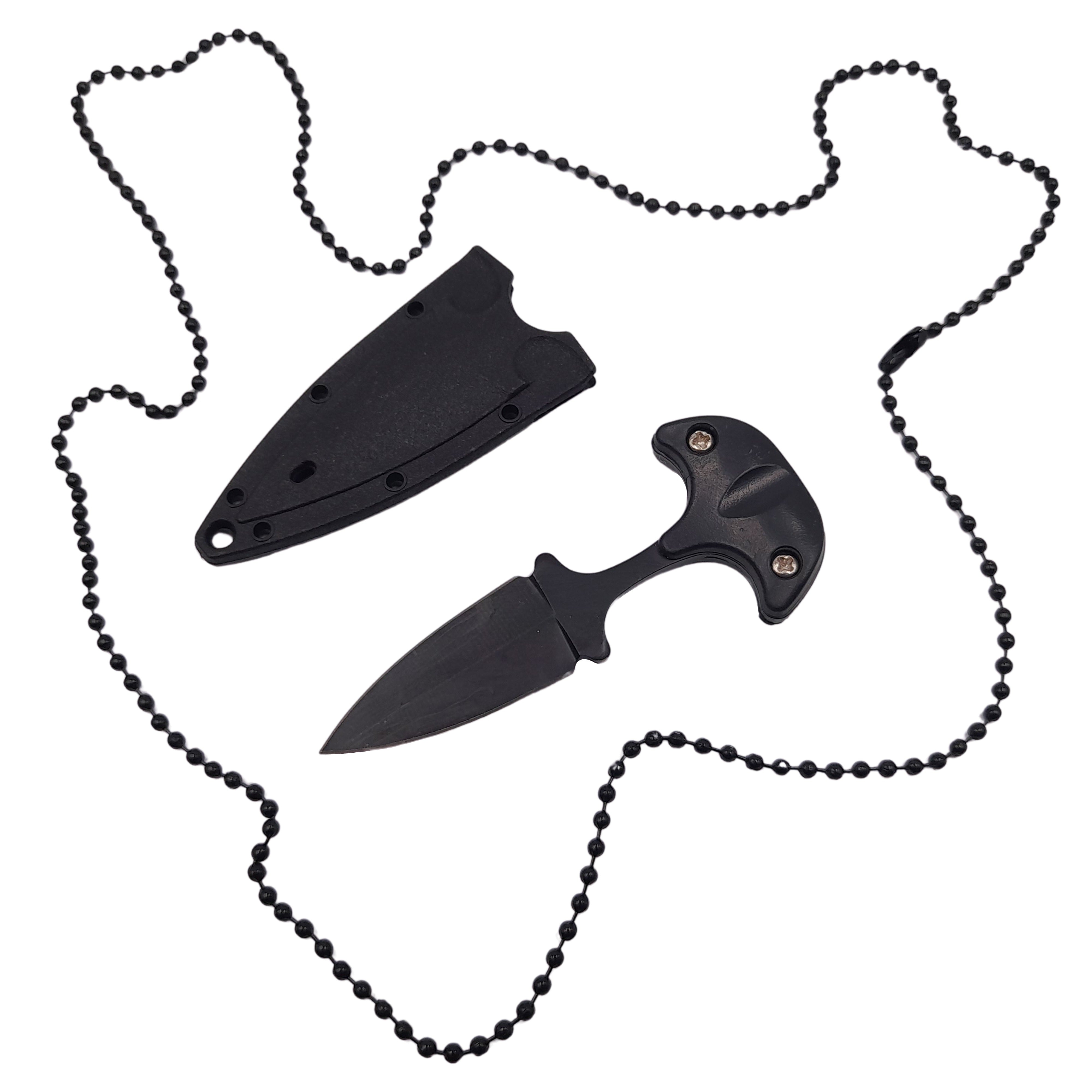 Black Dagger Push Knife Necklace