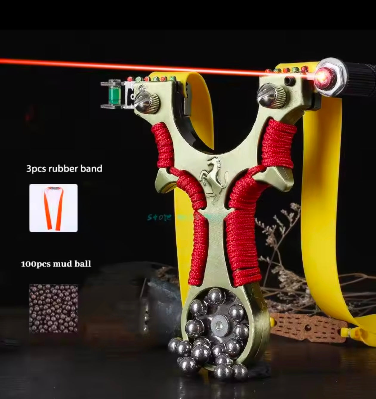 Alloy Slingshot With Laser Sight