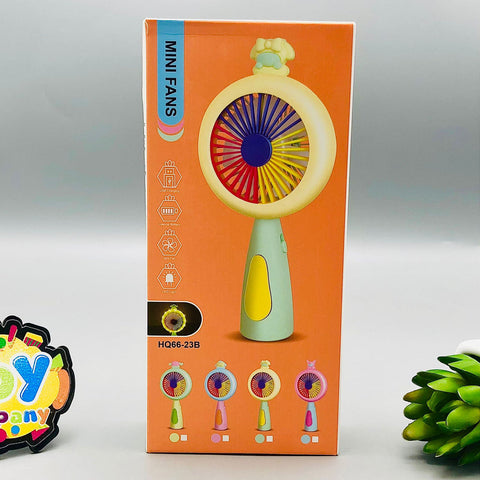 Rechargeable & Portable LED Lighting Mini Fan colorfull fan