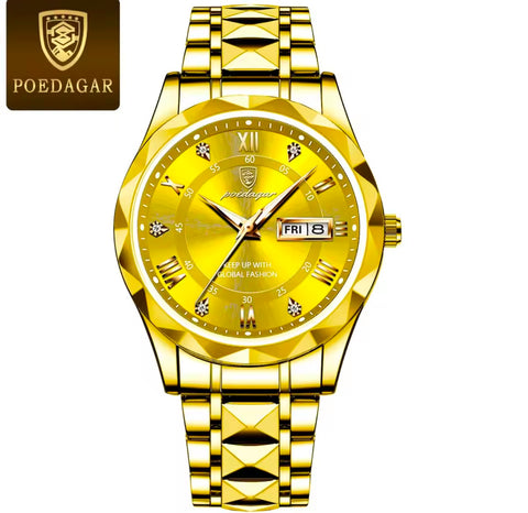 Stainless Steel Men's Fashion Watch  50M Waterproof Luminous