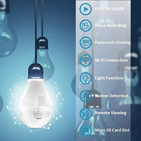 V380 Bulb Wifi Camera - LED Bulb Light