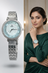 Dinar Ladies Dimond Stainless steel fashion watch